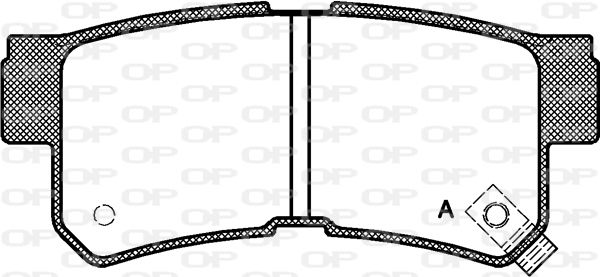 OPEN PARTS Комплект тормозных колодок, дисковый тормоз BPA0746.22